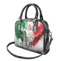 Italy Pisa Tower Shoulder Handbag White Lily With Flag Style - Wonder Print Shop