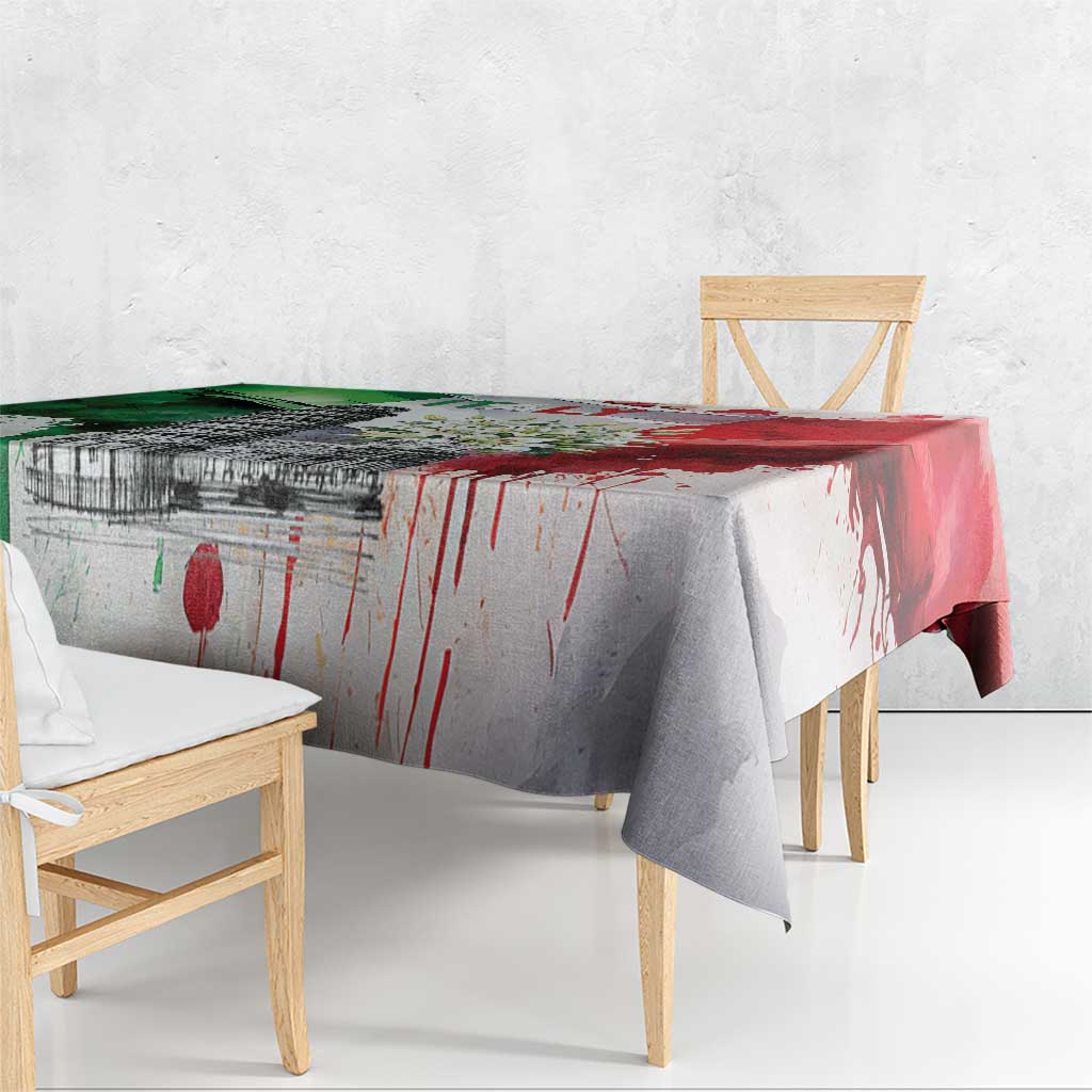 Italy Pisa Tower Tablecloth White Lily With Flag Style - Wonder Print Shop