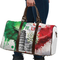 Italy Pisa Tower Travel Bag White Lily With Flag Style - Wonder Print Shop