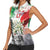 Italy Pisa Tower Women Sleeveless Polo Shirt White Lily With Flag Style - Wonder Print Shop