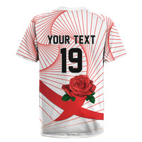 England Rugby Custom Rugby Jersey English Red Rose Champions - White