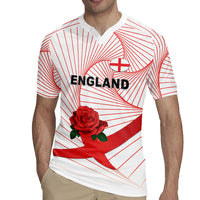 England Rugby Custom Rugby Jersey English Red Rose Champions - White