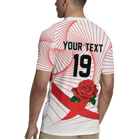 England Rugby Custom Rugby Jersey English Red Rose Champions - White
