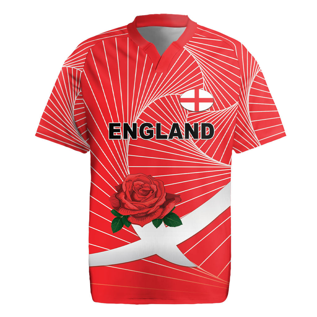 England Rugby Custom Rugby Jersey English Red Rose Champions - Red