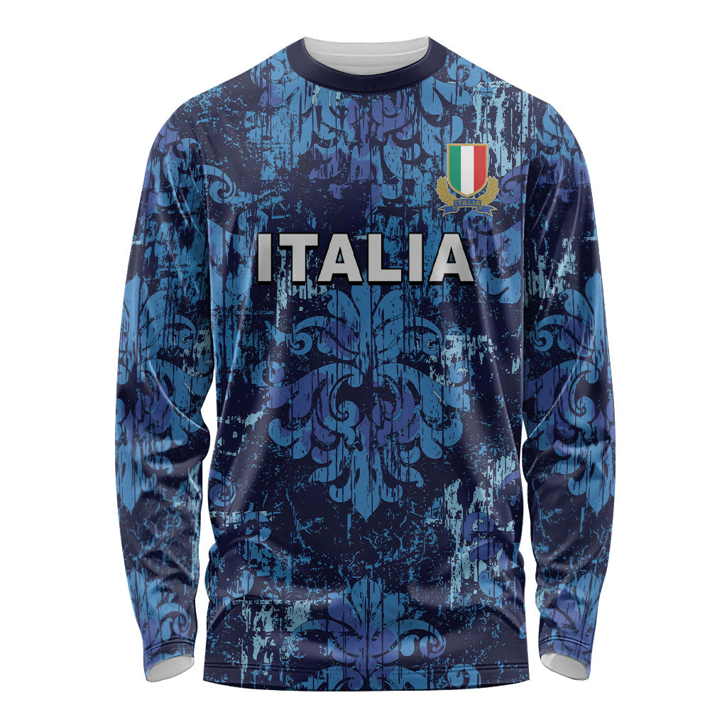 Italy Rugby Custom Long Sleeve Shirt Gli Azzurri Champions