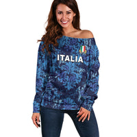 Italy Rugby Custom Off Shoulder Sweater Gli Azzurri Champions