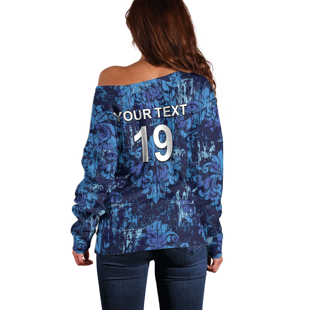 Italy Rugby Custom Off Shoulder Sweater Gli Azzurri Champions