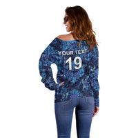 Italy Rugby Custom Off Shoulder Sweater Gli Azzurri Champions
