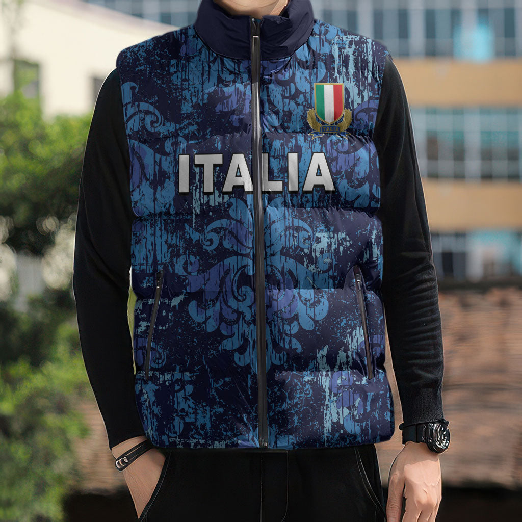 Italy Rugby Custom Sleeveless Puffer Jacket Gli Azzurri Champions