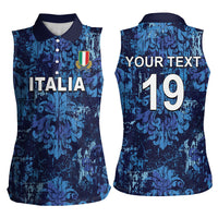 Italy Rugby Custom Women Sleeveless Polo Shirt Gli Azzurri Champions
