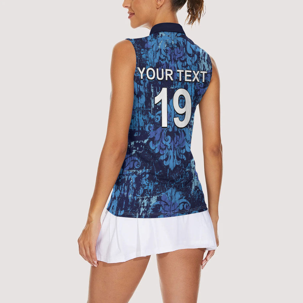Italy Rugby Custom Women Sleeveless Polo Shirt Gli Azzurri Champions