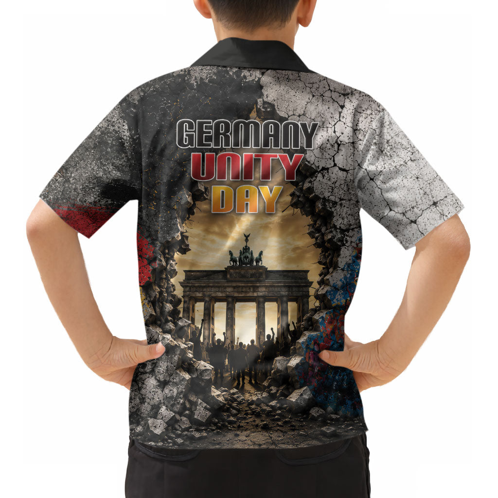Germany Unity Day Kid Hawaiian Shirt Tag Der Deutschen Einheit Brandenburg Gate