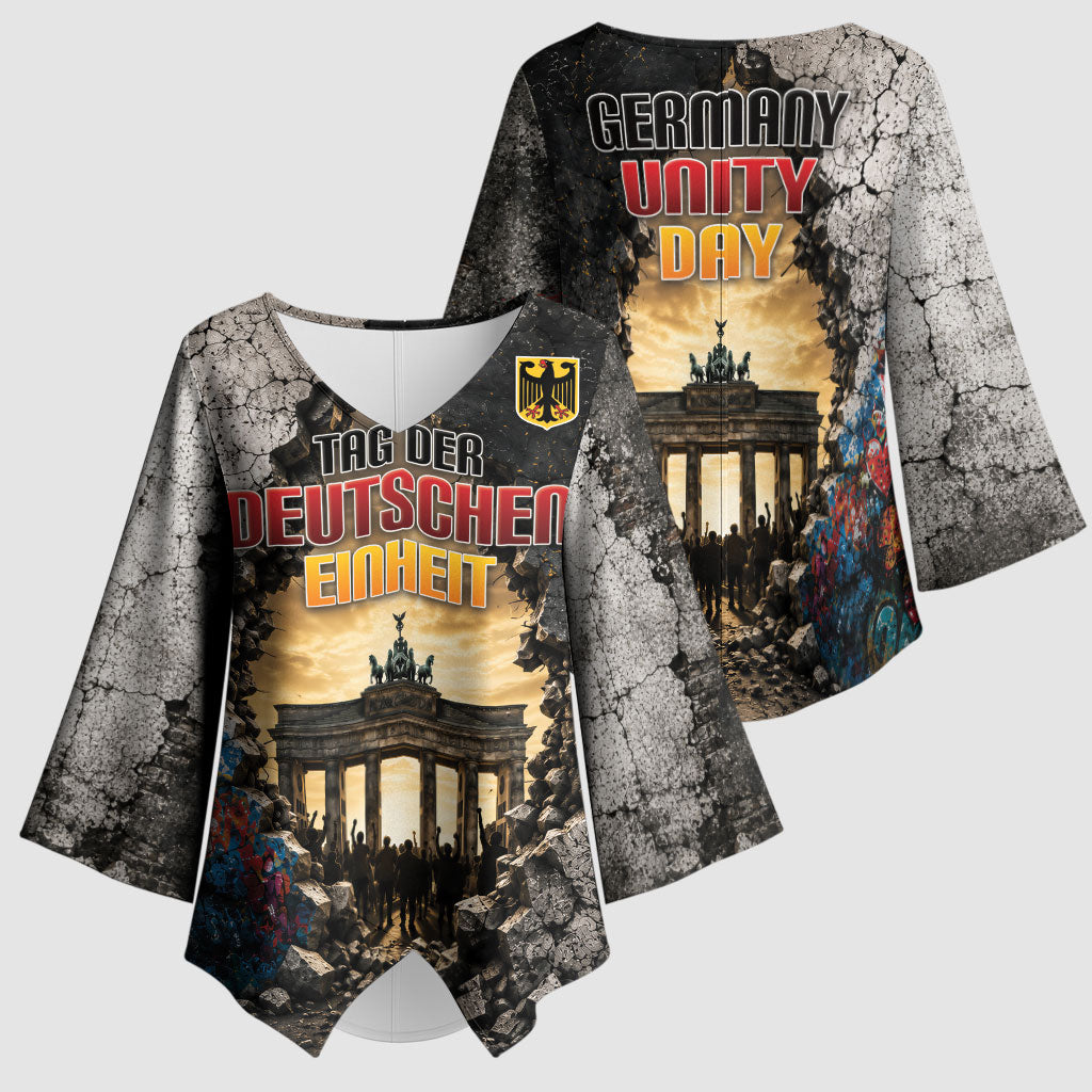 Germany Unity Day Kimono Sleeve Blouse Tag Der Deutschen Einheit Brandenburg Gate