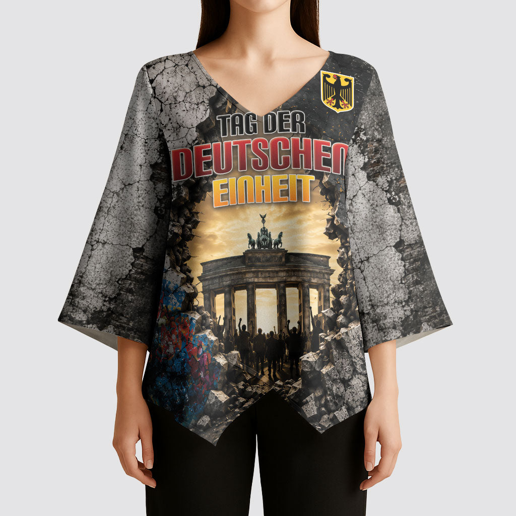 Germany Unity Day Kimono Sleeve Blouse Tag Der Deutschen Einheit Brandenburg Gate