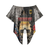 Germany Unity Day Off Shoulder Wrap Waist Top Tag Der Deutschen Einheit Brandenburg Gate