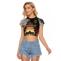 Germany Unity Day Raglan Cropped T Shirt Tag Der Deutschen Einheit Brandenburg Gate