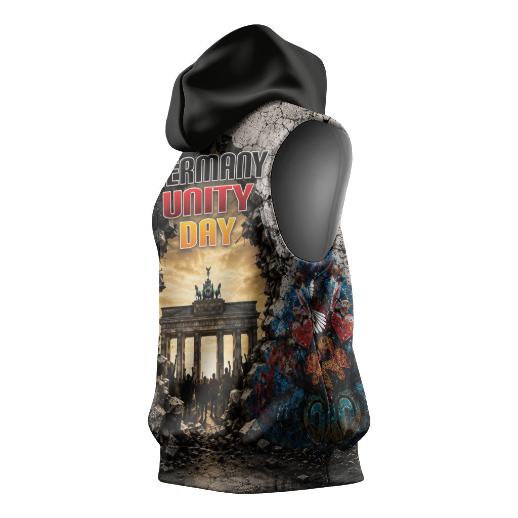 Germany Unity Day Sleeveless Hoodie Tag Der Deutschen Einheit Brandenburg Gate