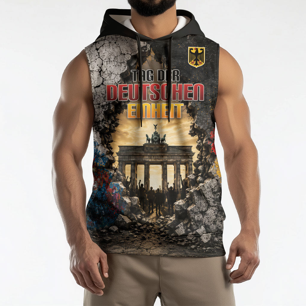 Germany Unity Day Sleeveless Hoodie Tag Der Deutschen Einheit Brandenburg Gate