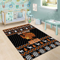 Thanksgiving Turkey Six Seven Bruh Area Rug Meme Gen Alpha Slang - Wonder Print Shop