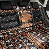 Thanksgiving Turkey Six Seven Bruh Back Car Seat Cover Meme Gen Alpha Slang - Wonder Print Shop