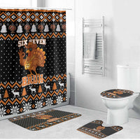 Thanksgiving Turkey Six Seven Bruh Bathroom Set Meme Gen Alpha Slang - Wonder Print Shop
