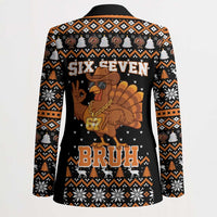 Thanksgiving Turkey Six Seven Bruh Blazer Meme Gen Alpha Slang - Wonder Print Shop
