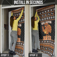 Thanksgiving Turkey Six Seven Bruh Door Cover Meme Gen Alpha Slang - Wonder Print Shop