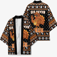 Thanksgiving Turkey Six Seven Bruh Kimono Meme Gen Alpha Slang - Wonder Print Shop