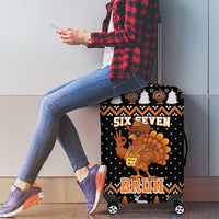 Thanksgiving Turkey Six Seven Bruh Luggage Cover Meme Gen Alpha Slang - Wonder Print Shop