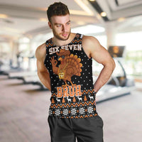 Thanksgiving Turkey Six Seven Bruh Men Tank Top Meme Gen Alpha Slang - Wonder Print Shop
