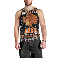 Thanksgiving Turkey Six Seven Bruh Men Tank Top Meme Gen Alpha Slang - Wonder Print Shop