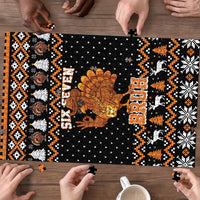 Thanksgiving Turkey Six Seven Bruh Puzzle Meme Gen Alpha Slang - Wonder Print Shop