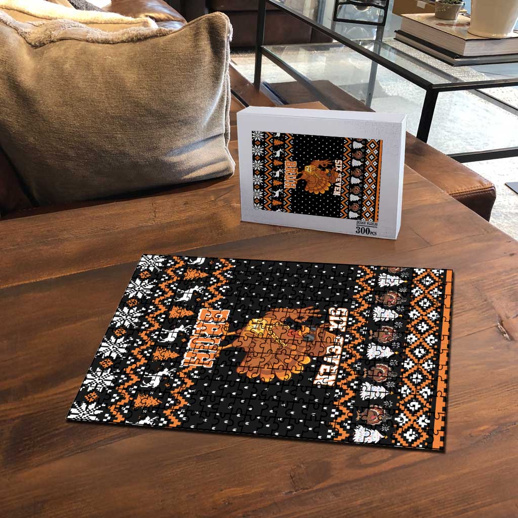 Thanksgiving Turkey Six Seven Bruh Puzzle Meme Gen Alpha Slang - Wonder Print Shop