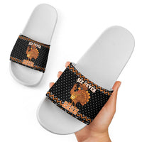 Thanksgiving Turkey Six Seven Bruh Slide Sandals Meme Gen Alpha Slang - Wonder Print Shop