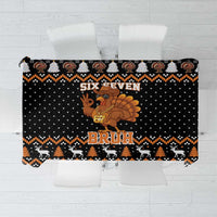 Thanksgiving Turkey Six Seven Bruh Tablecloth Meme Gen Alpha Slang - Wonder Print Shop