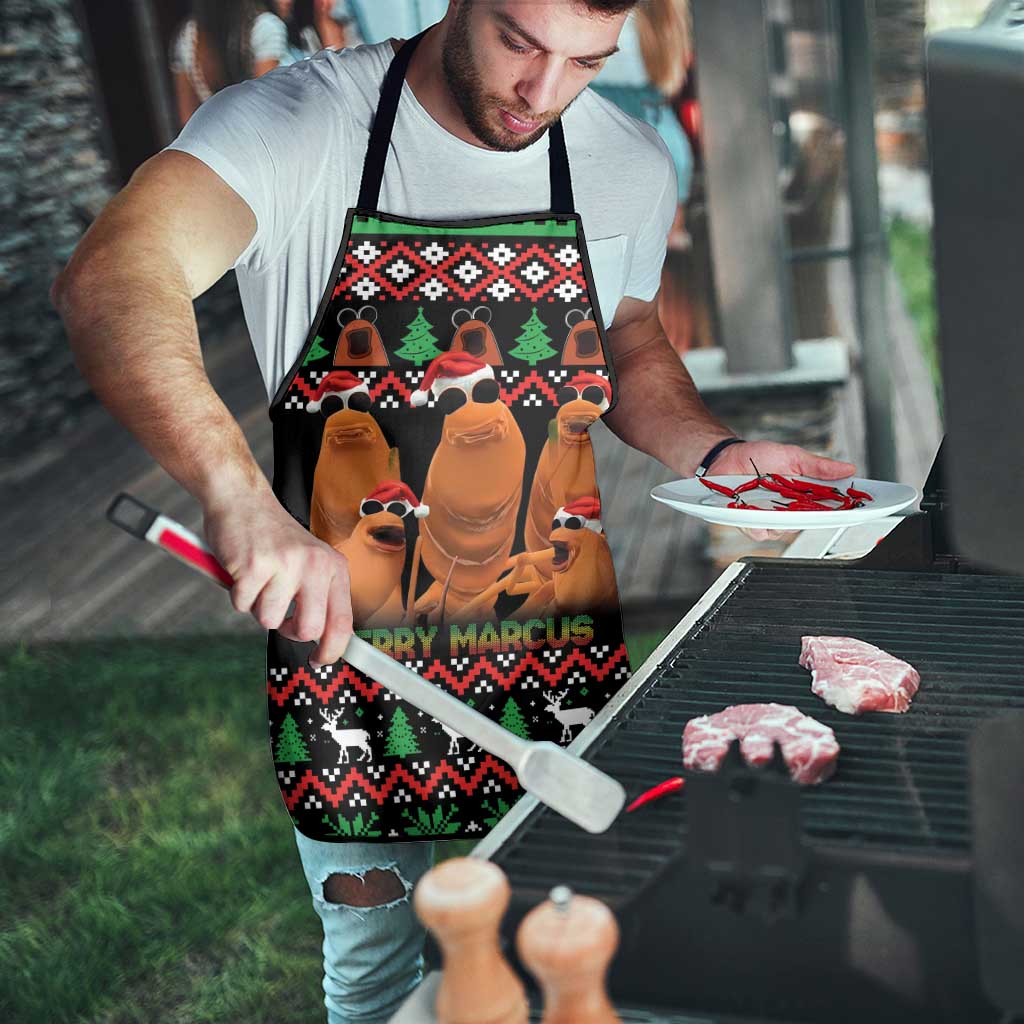 Marcus The Worm Christmas Apron Funny Gen Alpha Meme Slang - Wonder Print Shop