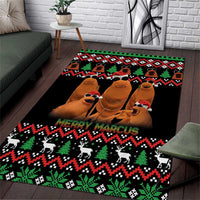 Marcus The Worm Christmas Area Rug Funny Gen Alpha Meme Slang - Wonder Print Shop