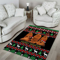 Marcus The Worm Christmas Area Rug Funny Gen Alpha Meme Slang - Wonder Print Shop