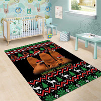 Marcus The Worm Christmas Area Rug Funny Gen Alpha Meme Slang - Wonder Print Shop