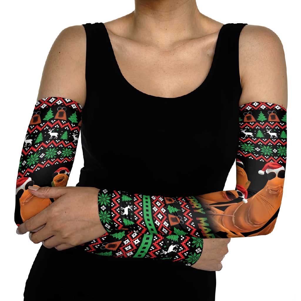 Marcus The Worm Christmas Arm Sleeves Funny Gen Alpha Meme Slang - Wonder Print Shop
