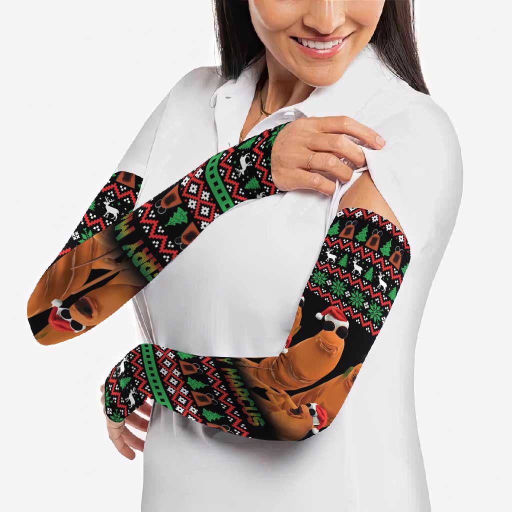 Marcus The Worm Christmas Arm Sleeves Funny Gen Alpha Meme Slang - Wonder Print Shop