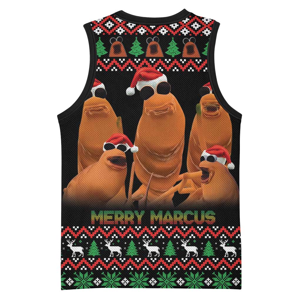 Marcus The Worm Christmas Basketball Jersey Funny Gen Alpha Meme Slang - Wonder Print Shop