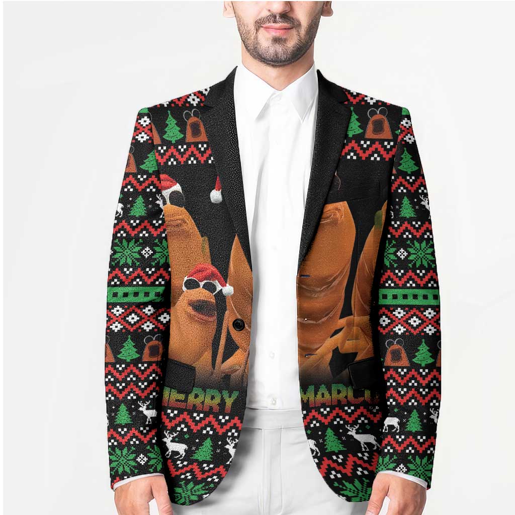 Marcus The Worm Christmas Blazer Funny Gen Alpha Meme Slang - Wonder Print Shop
