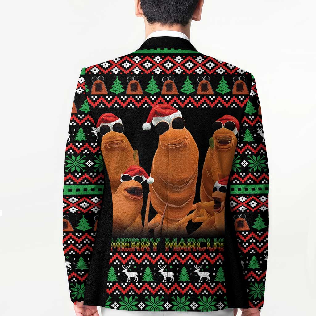 Marcus The Worm Christmas Blazer Funny Gen Alpha Meme Slang - Wonder Print Shop