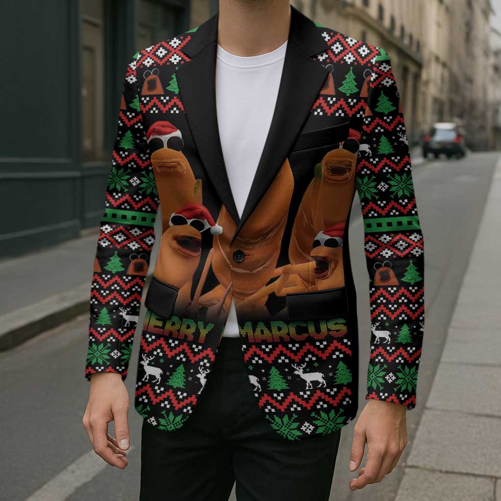 Marcus The Worm Christmas Blazer Funny Gen Alpha Meme Slang - Wonder Print Shop