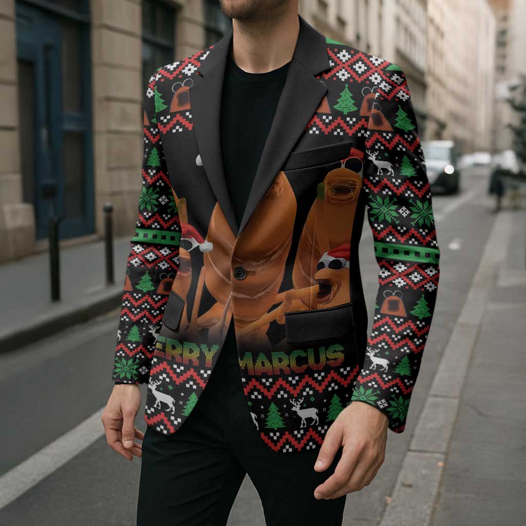 Marcus The Worm Christmas Blazer Funny Gen Alpha Meme Slang - Wonder Print Shop