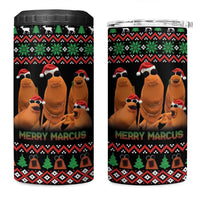 Marcus The Worm Christmas 4 in 1 Can Cooler Tumbler Funny Gen Alpha Meme Slang - Wonder Print Shop