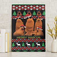 Marcus The Worm Christmas Canvas Wall Art Funny Gen Alpha Meme Slang - Wonder Print Shop
