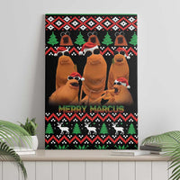 Marcus The Worm Christmas Canvas Wall Art Funny Gen Alpha Meme Slang - Wonder Print Shop
