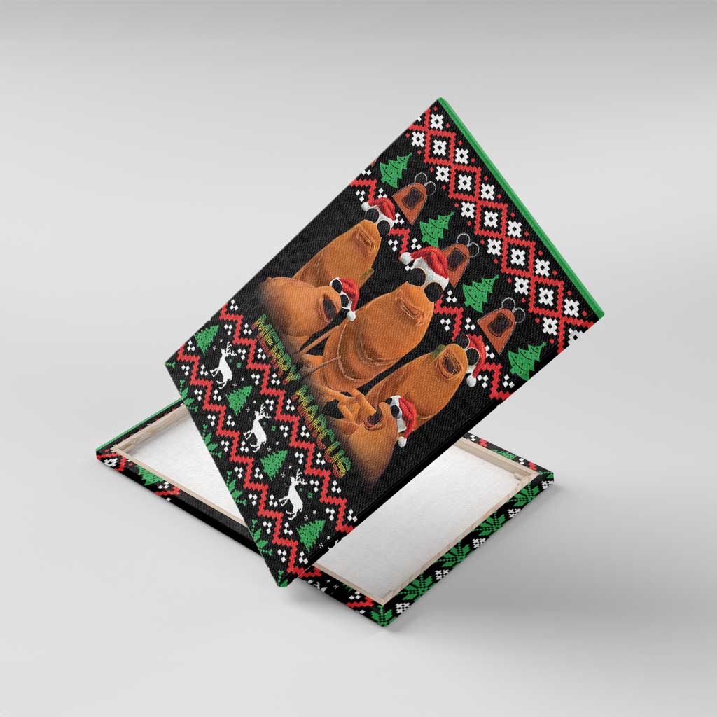 Marcus The Worm Christmas Canvas Wall Art Funny Gen Alpha Meme Slang - Wonder Print Shop